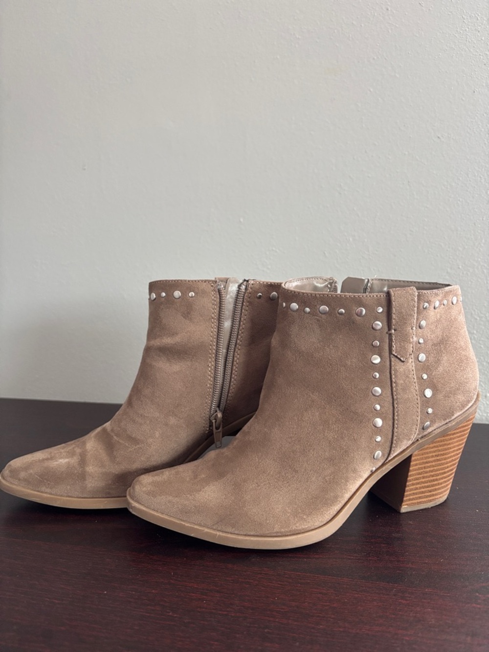 a.n.a Taupe Studded Ankle Booties - Picture 4 of 14